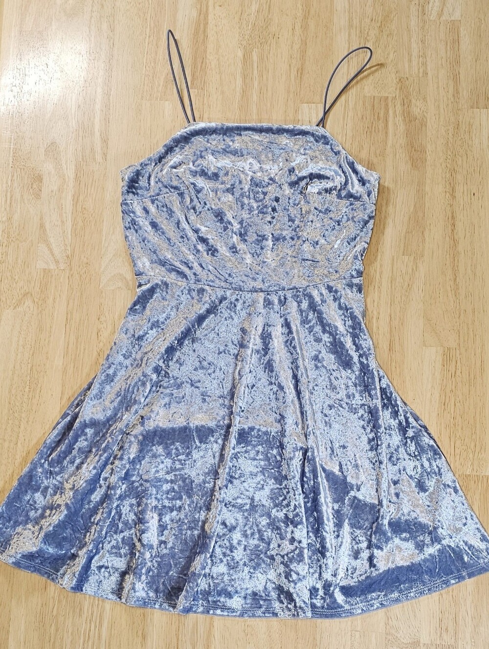 Wild Fable Sky Blue Velvet Dress